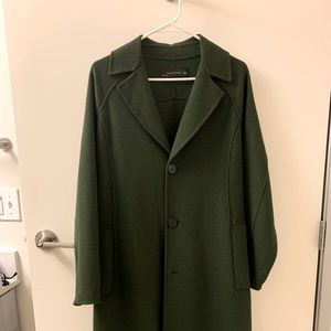 ZARA DARK GREEN Coat Size M
